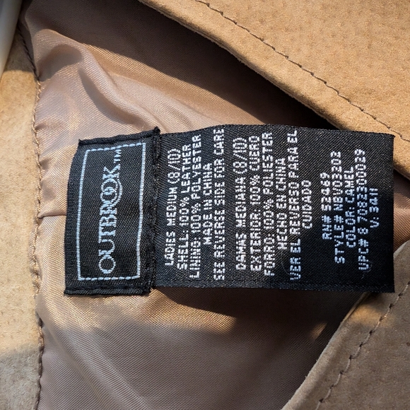 Retro Outbrook leather vest, size Medium - Picture 3 of 6